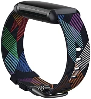 Fitbit Charge 5, Band Woven, Prism Pride, Pequeno