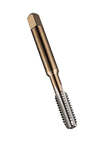 Dormer E500 Torneira de flauta reta de aço de alta velocidade, acabamento não revestido, haste redonda com extremidade quadrada, chanfro de plugue, m4-0.75 Tamanho da linha