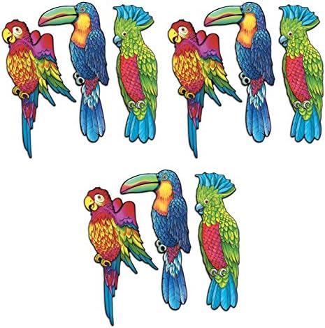 Beistle exótico recutas de pássaros, 17 , multicolorido