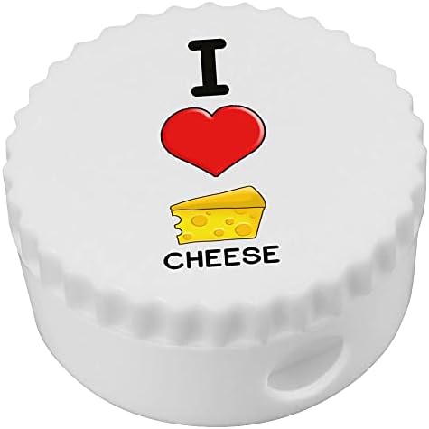 'Eu amo queijo' apontador de lápis compacto