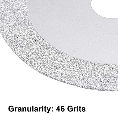 Uxcell 4,5 Rodas de corte de diamante Disco para cerâmica de pedra Glass 46 Grits Silver Tom