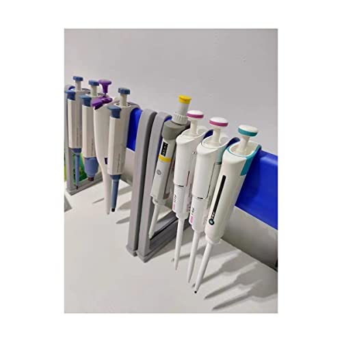 Feleolibe Laboratory Pipete Stand, Rack de pipeta de plástico segura até 6 micropipettes, suporte linear do tipo A do tipo
