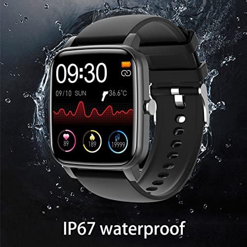 Relógios inteligentes para homens, mulheres, smartwatch de 1,5 polegadas de saúde quadrada com freqüência cardíaca de monitoramento