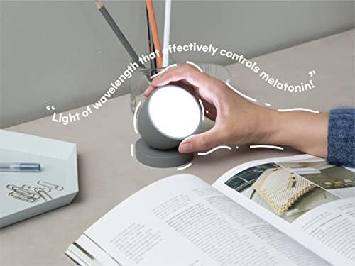 Lâmpada de terapia de luz de luz - Lâmpada de luz solar LED livre de UV com tamanho compacto de 140g, modo de brilho recarregável, 2step, 25 minutos de tempo automático - luz solar diária para dormir bem