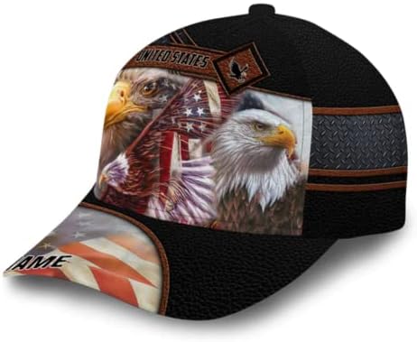 Rolica - personalizados Único American Eagle Patriótico Cap 3D para mulheres/homens