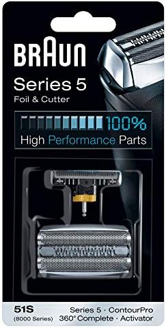 Braun 5s Series 5 Felas de substituição de barbeador elétrico e cartucho de cassete, prata