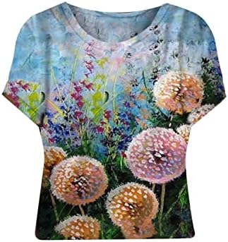 As camisas de verão de manga curta impressão 3D PLUSLOVER casual Tipo Tipo camiseta Blusa de manga comprida para mulheres