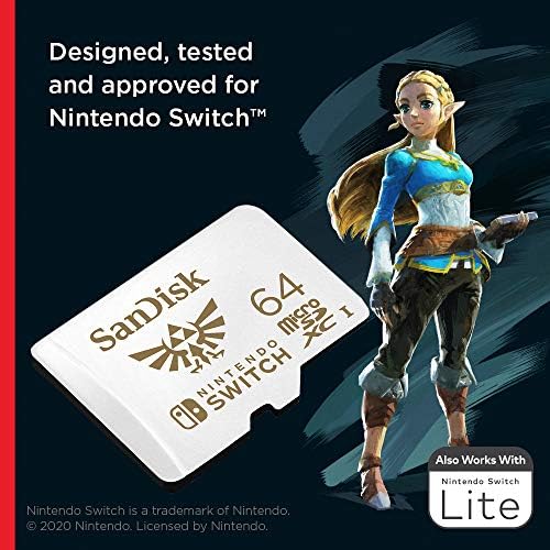 Sandisk 64GB MicrosDXC-CARD, licenciado para Nintendo-Switch-SDSQXAT-064G-GNCZN