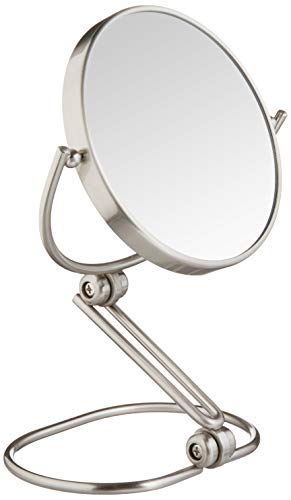 Jerdon espelho de viagem dobrável de 6 polegadas - espelho de maquiagem com 10x de ampliação - acabamento níquel - modelo MC450N