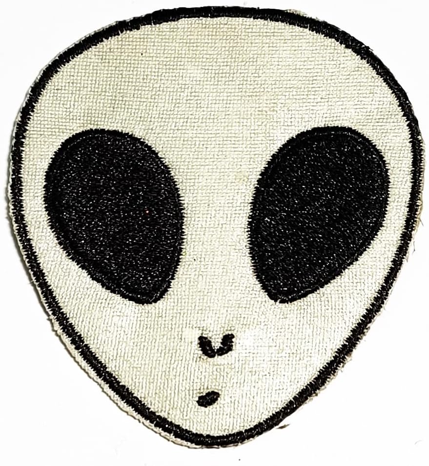 Kleenplus 3pcs. Alien Head Sew Iron Iron em patches bordados Comics Sticker Projects Craft Projects Acessório Costura