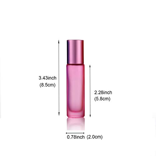 Elfenstall 8pcs 10ml 1/3oz de rolagem fosca colorida de alta qualidade em garrafas garrafas de massagem de vidro grossas Recipientes