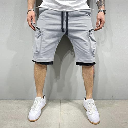 Miashui mens casual mass casual cintura calça curta de carga curta pant short shorts de goleto de bolso de bolso
