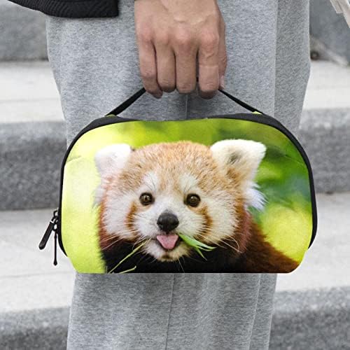 Bolsa de cosméticos para mulheres, adoráveis ​​sacos de maquiagem à prova d'água de viagem Animal Animal Red Panda