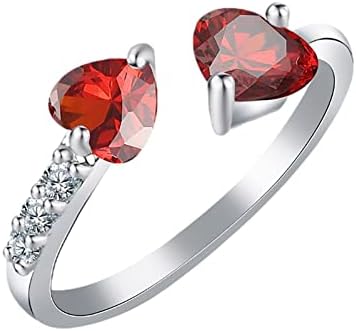 Anéis de casamento e noivado abrem jóias completas diamantes mulheres anéis de zircão Tamanho do anel duplo