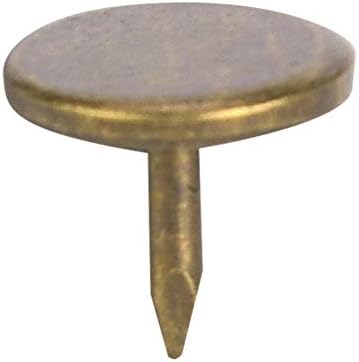 Syrisora ​​unha 100pcs estofados unhas de cabeça plana ciano bronze ferro decorativo pin sofá mobiliário acessórios