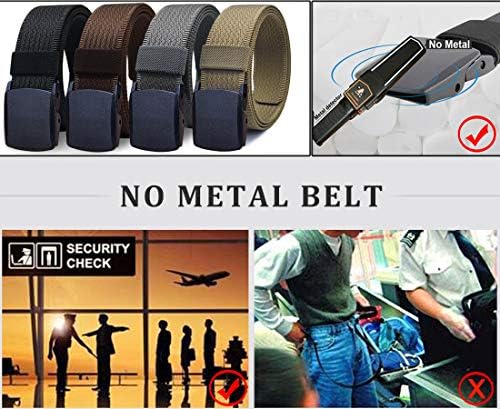 Wyuze Mens Nylon Web Belt Sem metal Níquel Free Military Tactical Belt Belt