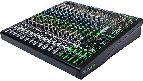 MACKIE PROFX16V3 Pacote USB de mixer de 16 canais com forma de onda OEM DAW, cabo TRS de 4x de mophoad de 10 pés, cabo XLR de 10 pés de 10 pés, adaptador de 2x 1/4 a 3,5 mm, tecidos de cabo 10x e tecido de microfibra