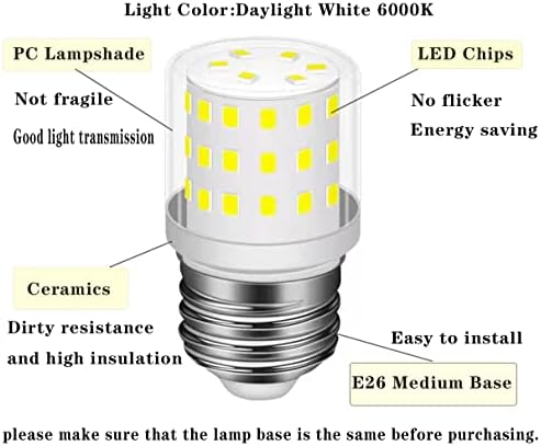 Lâmpada de lâmpada da geladeira da união estrela 4W 40W Freezer equivalente a lâmpadas de LED à prova d'água e26 Base média 3 contagem