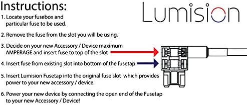 Lumisão Adicione o estilo da lâmina do circuito att de baixo perfil mini fusetap tap + fusível conjunto 5, 7,5, 10, 15, 20 amperes