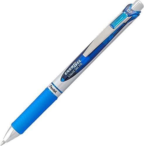 Pentel Energel Liquid Gel Tinatel Canetas 0,7 mm - Pacote de 5 canetas azul de luxo rtx com 3 recargas