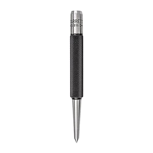 Starrett Steel Pick Punch com aperto serrilhado para posicionamento preciso e retenção segura - aço endurecido e