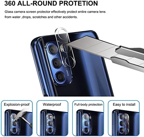 Rxnmh 2 Pacote Protetor de tela de privacidade para Motorola Moto G Stylus 5G com 2 pacote de lente de câmera transparente protetor HD Anti -espião Protetor de tela de vidro temperado fácil instalação bolhas grátis