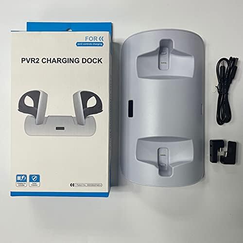 Estação de carregamento duplo hmhama VR para controlador PS VR2, VR Charger Charging Charging Place com indicadores