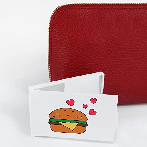 Azeeda 'Burger & Hearts' Compact / Travel / Pocket Makeup Mirror
