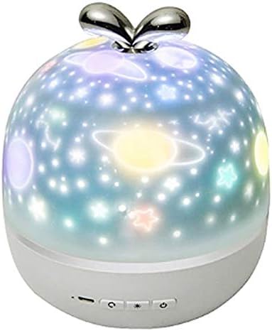 Projetor de luz noturna de estrela do WGWIOO, lâmpada de projetor LED de 360 ​​° com 6 filmes de projeção, cabo USB, para berçário de bebês, quarto de crianças