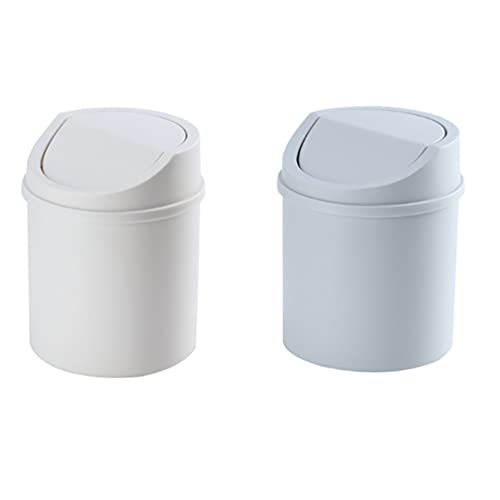 Recipientes de lixo de Toyandona 2pcs mini bancada lixo lata de mesa de mesa de lixo de lata de lixo de tampa de tampa de