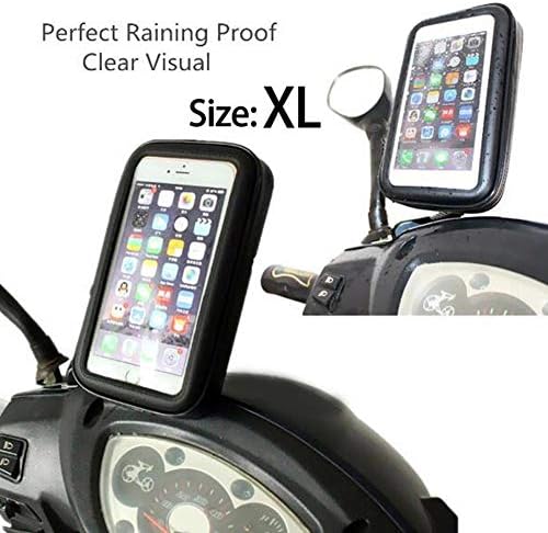 YoSoo Motorcycle Phone Mound Suport, resistência ao clima à prova d'água Bolsa de capa de moto de 360 ​​graus de proteção de proteção de proteção completa carteira de telefone tocável