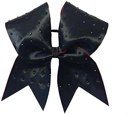 Black Craved Bottom Cheer Bow