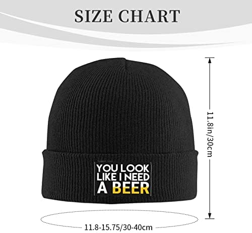 Parece que eu preciso de um chapéu de chapéu de chapéu de malha quente e unissex de cerveja chapéu de pulôver quente