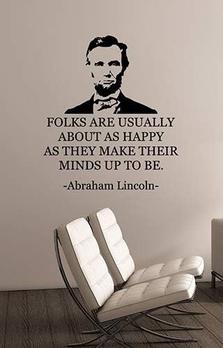 As pessoas geralmente são tão felizes Abraham Lincoln CITAÇÃO PHIONOFIA DE VIDA DE VIDA DE VIDA DE VIDA DE VIDA DO