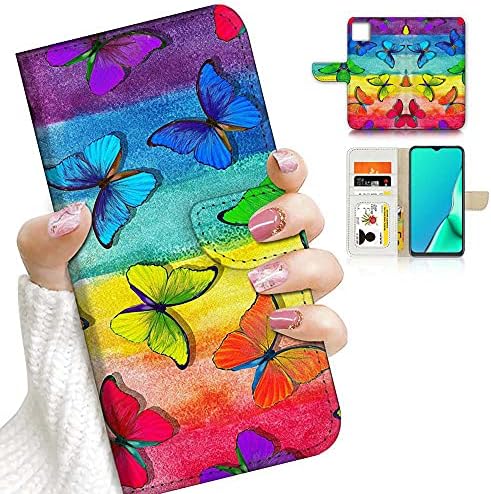 Para iPhone 13 Pro Max, capa de capa de carteira de flip de flip, A24473 Rainbow Butterfly Gay Pride 24473