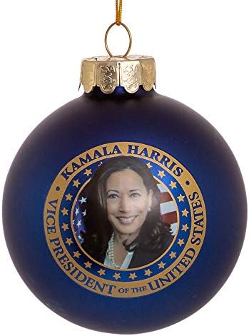 Vice -presidente de 80mm Kamala Harris Glass Ball Ornament