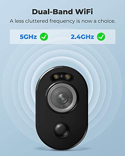 Reolink Câmera de segurança ao ar livre sem fio, visão noturna de 4mp de 2k com holofotes, Wi-Fi de duas bandas duplas de 2,4/5GHz,