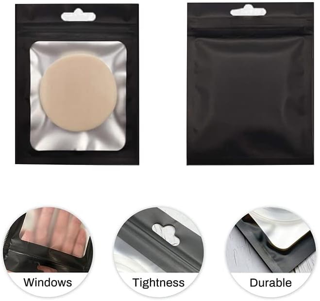 Chique e TNK 100pcs/embalagem fosca de zíper fosco Bolsa plástica de alumínio bolsa de alimentos para holograma de alumínio