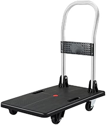 Caminhão de plataforma com rodas de 3 40x65cm Caminhão dobrável de push dobrável para carregar e armazenar carrinho de carrinho