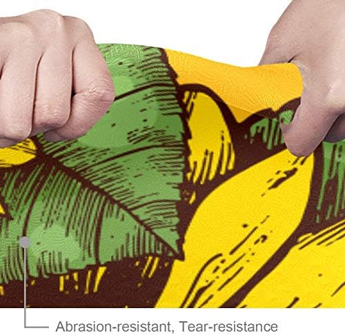 DJROW Yoga Mat Amarelo Pintura de girassol Pilates Natural Exercício MAT ECO Amigável da academia espessura 1/4