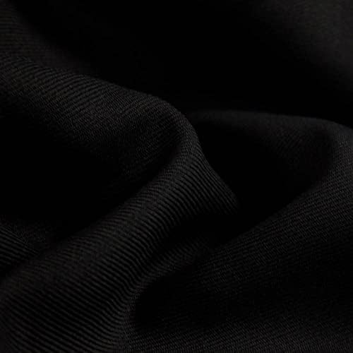 Delaney Black Polyster Gabardine Fabric By the Yard para ternos, sobretudos, calças/calças, uniformes - 10056