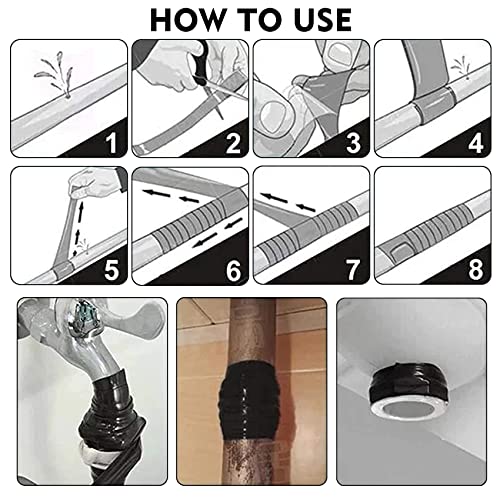 Edsrdrus 1/ 1.5/ 2 polegada Fita de silicone 50mil Fita automática mais forte SGS e CEMT Fita de reparo à prova d'água estressável