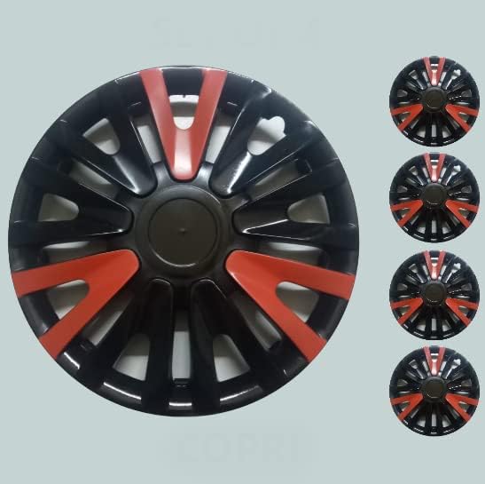 Conjunto de Copri de tampa de 4 rodas de 4 polegadas Black-Red Capcap Snap-On