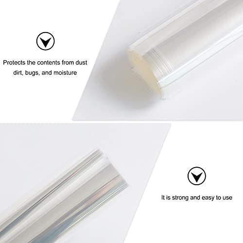 Toyandona 1pc Clear Celofane Wrap Roll Transparent Wrap Sacos de celofane para presentes cestas de flores embrulhando alimentos