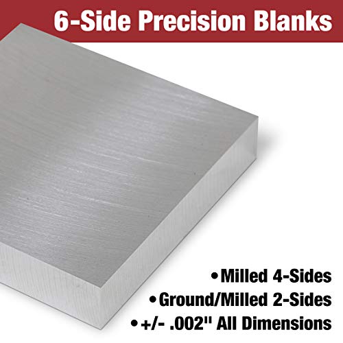 TCI Metais de precisão 6061 folhas de alumínio e placas de precisão Golagem plana e moída .375 espessura x 8.000 x 12.000
