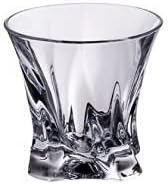 Cooper Collection Modern Crystal Handd Handding Decorative Whisky Tumbler 11oz, conjunto de 6