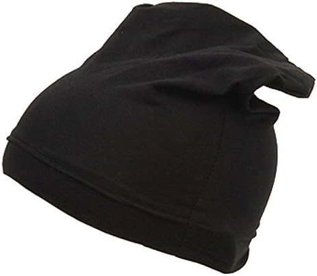 Broadway Cotton Spandex Skull Cap-Black