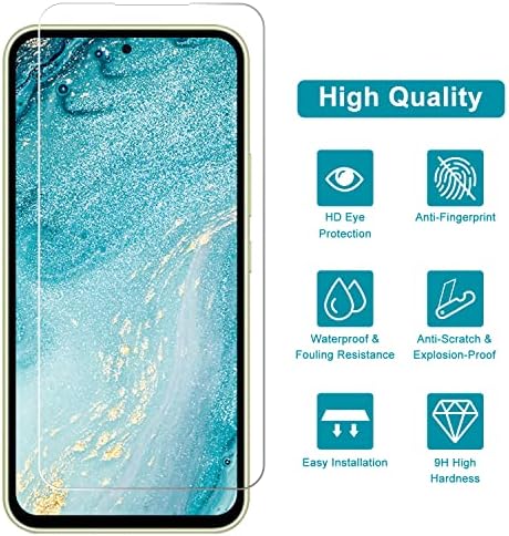 J&D Compatível para o protetor de tela de vidro Galaxy A54 Samsung A54, não cobertura completa, protetor de tela