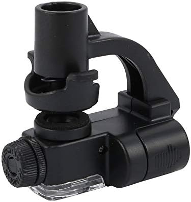 90x Microscópio de clipe de bolso de gama de gama do tipo de telefone para celular 90X com luz UV LED para moeda e detecção de jóias em dinheiro