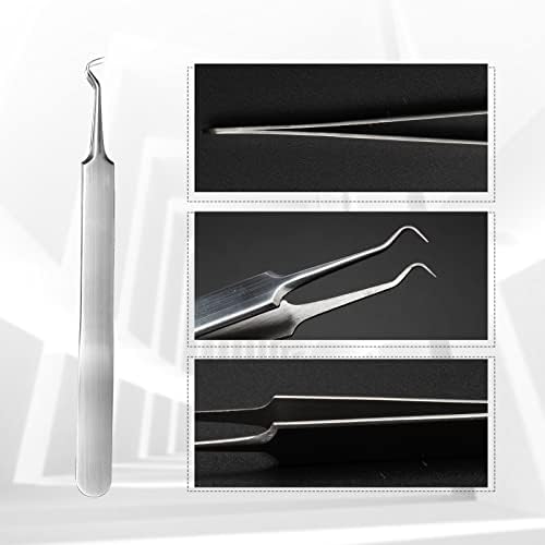 Sihuuu Profissional Facial Facial Blackhead Pimple Extrator Tool? Aço inoxidável Removedor de Whitehead curvado Tweezers para esteticista,